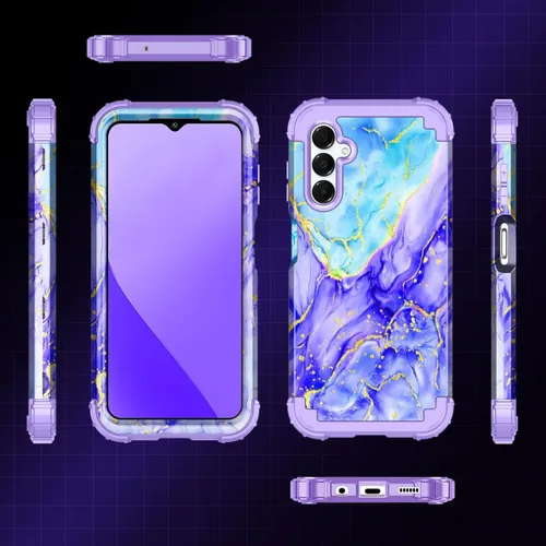 Miniatura 3 de Casetego Funda para Galaxy A16 5G, Tres Capas de Alta Resistencia Robusta a Prueba de Golpes, Protección Completa Rugosa de PC Duro + Parachoques