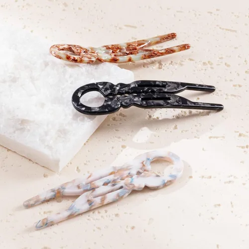 Miniatura 9 de Horquillas grandes curvas, elegantes horquillas francesas con diseño dentado antideslizante, accesorios para el cabello para mujeres, peinados