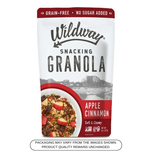 Miniatura 7 de Wildway Granola Keto con ingredientes orgánicos, manzana y canela, cereales sin granos, sin gluten, vegana, baja en carbohidratos y sin azúcar