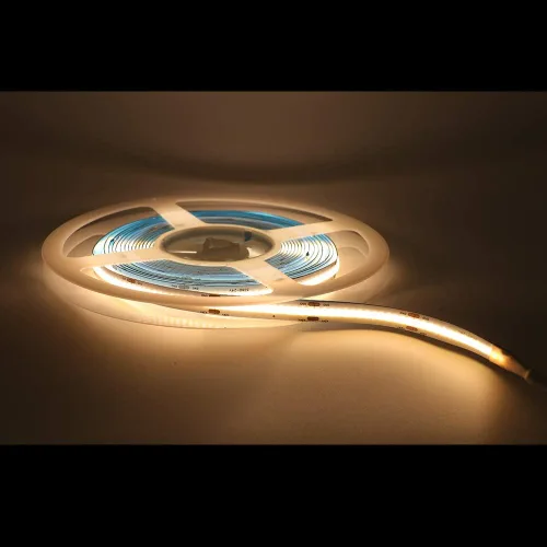 Miniatura 13 de COB - Tira de luces LED, 16.4 ft/16.4 pies, flexible, flexible, flexible, flexible, luces de cuerda LED COB, 12 V, 320 LEDs/m, blanco cálido, 3000
