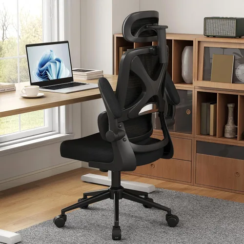 Miniatura 2 de Silla ergonómica de oficina – Silla de escritorio con reposacabezas ajustable soporte lumbar silla de computadora – Silla cómoda de malla