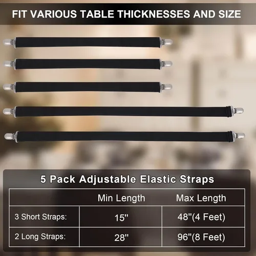 Miniatura 4 de Clips ocultos para mantel: perfectos para mesas de picnic y mesas gruesas en interiores y exteriores, mantén tu mantel seguro con nuestros clips