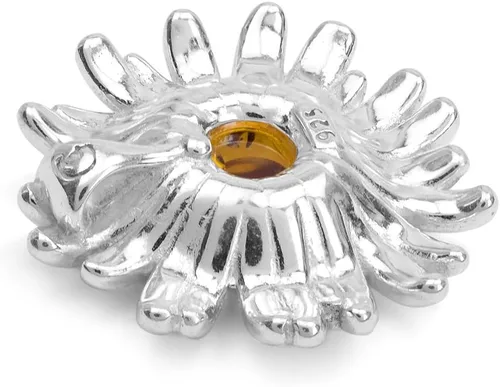 Miniatura 2 de Ian and Valeri Co. Colgante de flor de margarita de plata esterlina ámbar, Ámbar, Ámbar
