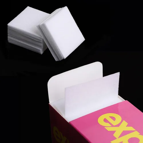 Miniatura 7 de 1300 piezas de removedor de esmalte de uñas de gel para arte de uñas sin pelusas, almohadilla de algodón con 2 piezas de cutícula de doble cabeza