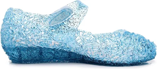 Miniatura 3 de Dongni Disfraces de princesa, zapatos planos de gelatina, sandalias de disfraces para fiestas de cumpleaños para niñas pequeñas, inspiradas