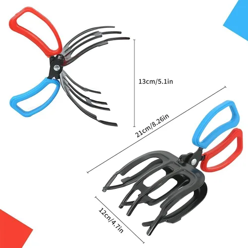 Miniatura 2 de FXOICMI Pinza de Pesca de 3 Garras, Alicates de Pesca de Metal, Herramienta de Agarre de Pesca Antideslizante, Pinzas de Pesca Multifuncionales