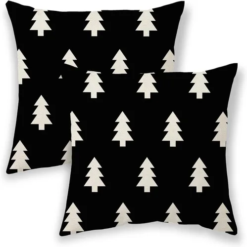 Miniatura 12 de Fundas de almohada de Halloween de 18 x 18 pulgadas, 2 piezas, fundas de almohada decorativas de cuervos en árbol negro para sofá, funda de cojín