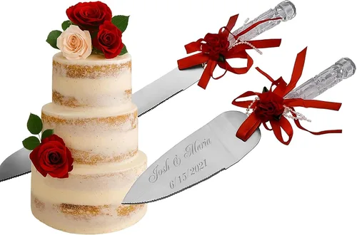 Miniatura 3 de Gifts Infinity - Juego de cuchillos y utensilios personalizables para pastel de boda
