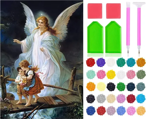 JesMolla Kits de Pintura de Arte de Diamantes 5D DIY para Adultos, Tamaño Grande Taladro Completo Artes de Diamantes con Pedrería Pegada, Pintura