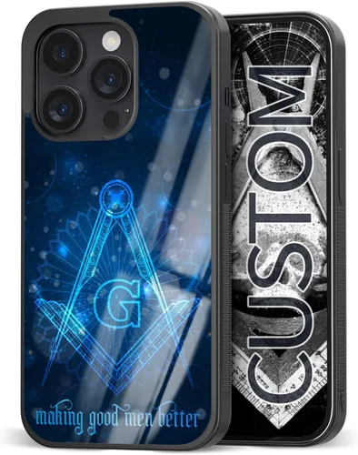 Miniatura 11 de Regalos de mampostería gratis para hombres, fundas hipster iPhone 11 12 13 14 Pro Max Plus Mini Xr Xs, Samsung Galaxy A03 A13 A53 A73 Note S Z Oro