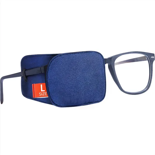 Miniatura 23 de Astropic Parche Grande de Seda para Ojos para Adultos y Niños con Gafas para Cubrir Cualquier Ojo (Grande, Caqui)