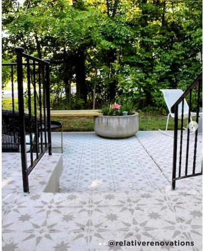 Miniatura 6 de Plantilla de azulejos Jewel – Plantilla reutilizable para suelo y azulejos para pintar – Fácil cambio de imagen de baño y cocina – Alternativa