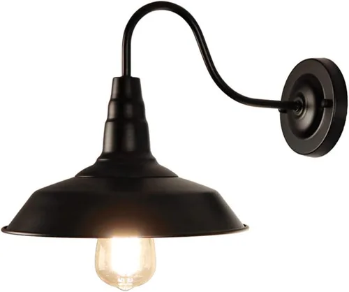 Miniatura 9 de LynPon Juego de 2 apliques de pared de cuello de cisne para interiores, color negro, juego de 2 lámparas rústicas de pared, iluminación industrial