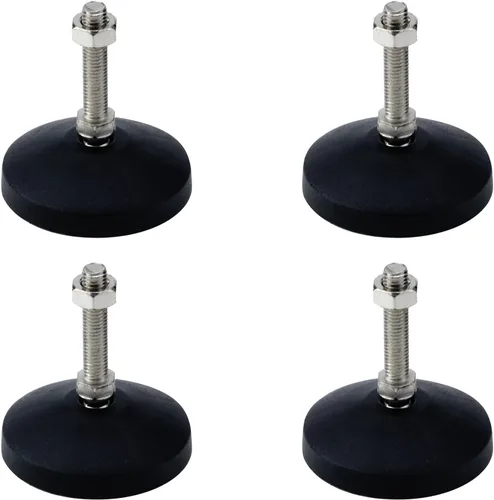 Miniatura 16 de Antrader 4 copas de pie ajustables con rosca M8, base de nailon reforzado, pies articulados de 2 pulgadas de diámetro, patas de muebles, longitud