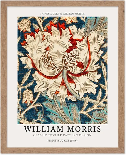 Miniatura 40 de Poster Master Póster vintage de William Morris, estampado de patrón retro de Santiago, arte de flores, arte de patrón textil, regalo para hombres