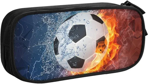 Miniatura 9 de Estuche para lápices de baloncesto para niños y niñas, estuche negro fresco de alta capacidad con cremalleras, caja de lápices deportiva