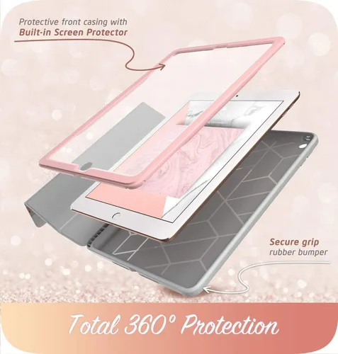 Miniatura 3 de i-Blason Funda para iPad de 6ª generación, iPad 9.7 2018/2017, [protector de pantalla integrado] funda inteligente de cuerpo completo triple [Cosmo]