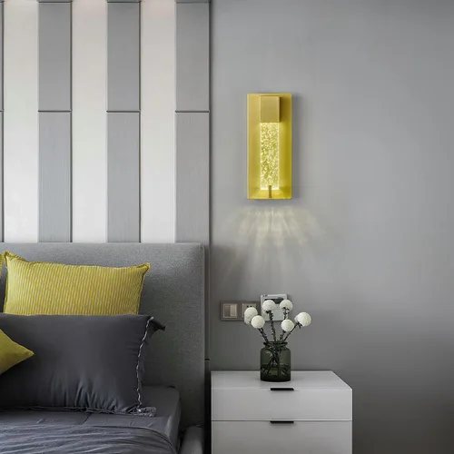 Miniatura 7 de Modernos apliques de pared de cristal LED, lámparas de pared dorados elegantes para sala de estar, dormitorio, baño, pasillo, puerta, escalera