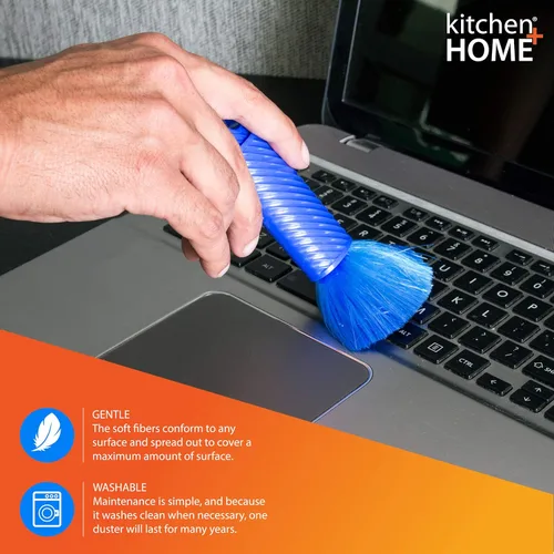 Miniatura 4 de Kitchen + Home - Plumero estático compacto – Plumero de viaje de 6.5 pulgadas con funda de transporte – El plumero electrostático atrae el polvo