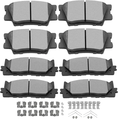 Miniatura 16 de SCITOO Juego de pastillas de freno de disco de cerámica delanteras y traseras para 2003-2005 para Infiniti G35, para Nissan 350Z para Altima