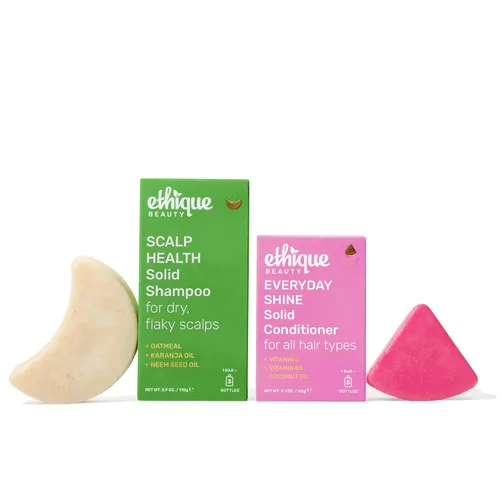 Miniatura 11 de Ethique Beauty Clarifying - Juego de champú y acondicionador para cabello graso y acumulación con aceite de ricino, sin plástico, vegano, sin