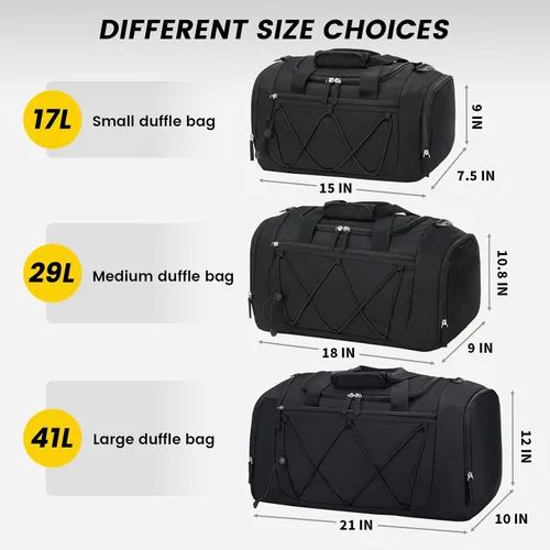 Miniatura 2 de Vorspack Bolsa de gimnasio para hombres Bolsa de lona de 151821 pulgadas para viajes, bolsa de lona ligera para artículos personales, bolsa