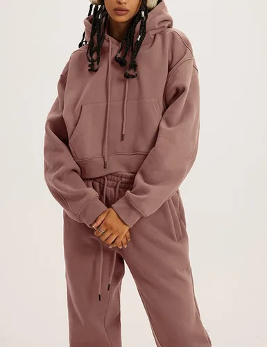 Miniatura 89 de Kissonic Conjunto deportivo de forro polar para mujer, 2 piezas, sudadera con capucha y pantalones deportivos