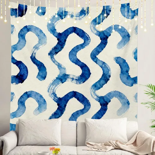 Miniatura 36 de Shrahala Tapiz de pared con paisaje de lago de otoño, bosque amarillo, para colgar en la pared, tapiz grande, decoración de fibra de poliéster