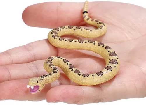 Miniatura 2 de Ipetboom Juguete de serpiente de cascabel de goma, serpiente espeluznante, 1 pieza de simulación de serpiente de Halloween, serpiente falsa, juguete