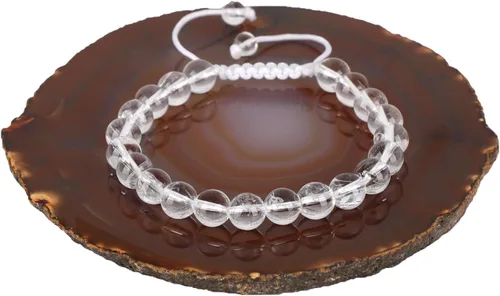 Miniatura 48 de AD Beads Pulseras de piedras preciosas unisex de 0.315 pulgadas (0.315 in), macramé curativo ajustable de 7 a 9 pulgadas Usa esta pulsera