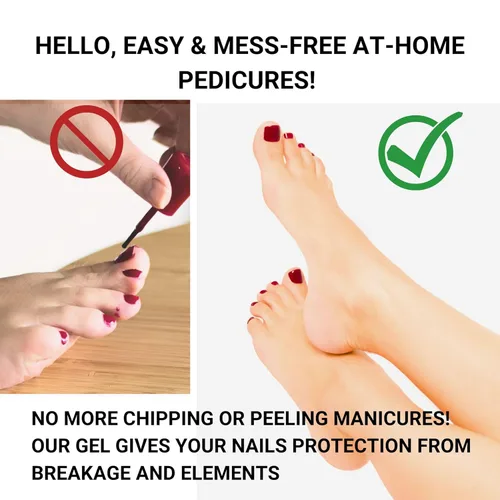 Miniatura 7 de Alice & Bella Tiras de pedicura de gel semicuradas (Bella's Fave) para uñas de los pies Adhesivo suave Requiere luz UV Calidad de salón