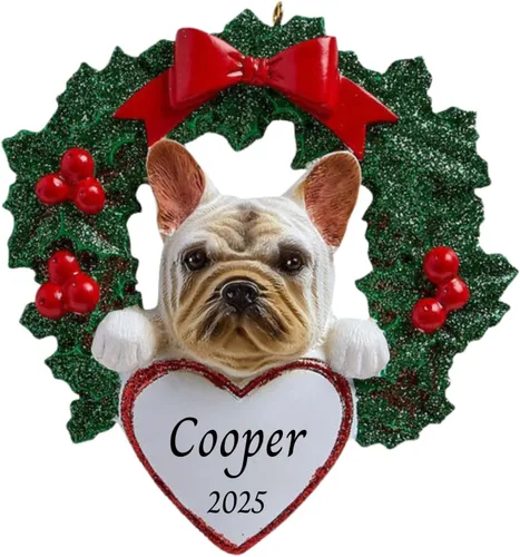 Miniatura 24 de Adornos personalizados para árbol de Navidad 2025 para mascotas, Chihuahua con corona, recuerdo para los amantes de los perros de los cachorros
