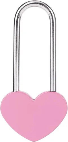 Miniatura 27 de Candado de amor VeYocilk de 3.5" 50mm en forma de corazón, candado de corazón negro para deseos de amor, ideal para bodas, San Valentín