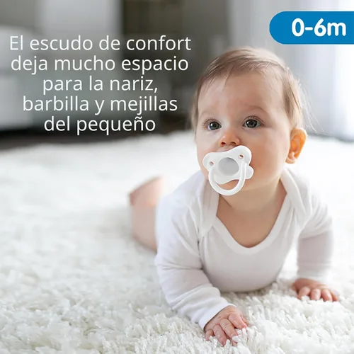 Miniatura 6 de Dr. Brown's HappyPaci - Chupete de bebé 100% de silicona, diseño contorneado de una pieza, negro/gris/blanco, 0.0-19.7 ft, sin BPA, paquete de 3