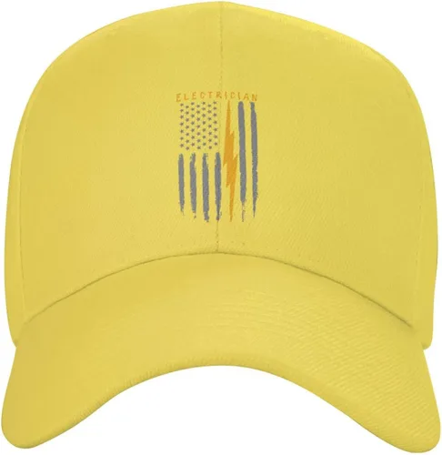 Miniatura 10 de Gorra de béisbol de electricista estadounidense con bandera de Estados Unidos