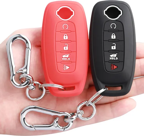 Miniatura 9 de TANDRIVE Funda para llavero de 5 botones para Nissan Rogue Pathfinder 2023-2026 y Sentra 2024-2026, silicona, paquete de 2, color negro