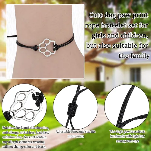 Miniatura 6 de PLwelth Pulseras de perro de cachorro para mujeres y hombres, regalos conmemorativos para amantes de las mascotas, regalos de amistad para ella, sus