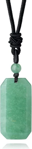 Miniatura 20 de XIANNVXI Collar de Cristal para Hombres y Mujeres con Cuerda Ajustable, Punto Hexagonal, Piedras de Cristal Curativas, Collares de Joyería