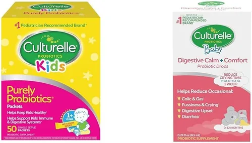 Culturelle Probióticos infantiles para apoyo inmunológico y digestivo, 50 unidades y gotas calmantes y cómodas para bebés de 0 a 12 meses, 0.29 onzas
