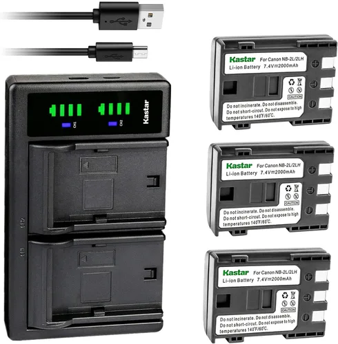Miniatura 6 de Kastar Reemplazo del cargador de batería USB LTD2 para Canon DS126071, E160814, DS126151, Elura 40 MC, Elura 50, Elura 60, Elura 65, Elura 70, Elura