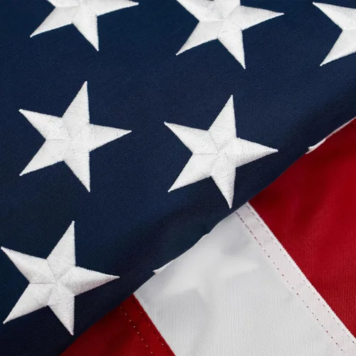 Homissor Bandera estadounidense de 4 x 6 pulgadas, estrellas bordadas para exteriores, resistentes en Estados Unidos, de larga duración, hechas de