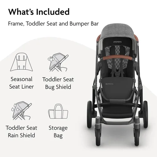 Miniatura 8 de UPPAbaby Vista V3 Cochecito - Sistema de Cochecito Individual a Doble de Tamaño Completo - Asiento para Niño, Protector contra Insectos, Protector