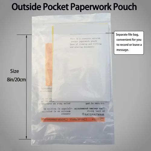 Miniatura 3 de 50 bolsas de muestras de riesgo biológico, 6 x 9 pulgadas/5.9x9.8 in impresas con logotipo de riesgo biológico, bolsa superior Ziplock de muestra