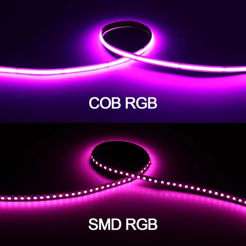 Miniatura 4 de GOMING Tira de luz LED COB RGB de 24 V, 32.8 pies, 576 LEDs/M, flexible, alto brillo, 14 W/M, brillo uniforme IP20, sin impermeable, cinta de luces