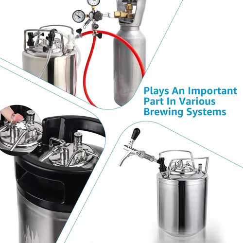 Miniatura 5 de MRbrew 2 pares de postes de barril de bloqueo de bola, acero inoxidable 304 Homebrew 19/32 pulgadas -18 Co2 gas kegerator cerveza líquida Cornelius