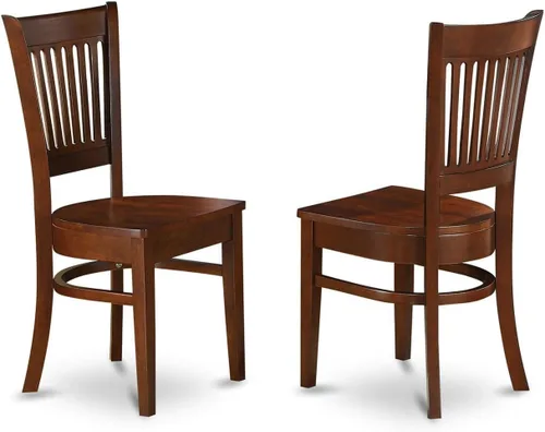 Miniatura 5 de East West Furniture VAC-BLK-W Vancouver Sillas de Comedor - Sillas con Respaldo de Listones y Asiento de Madera, Juego de 2, Roble