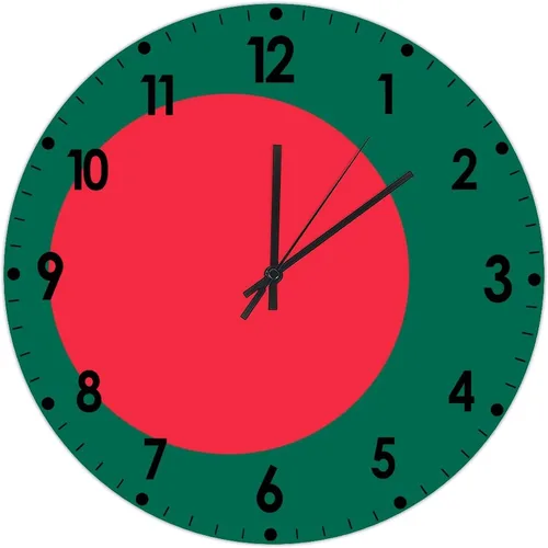 Miniatura 141 de Cheyan Reloj de pared con bandera de Canadá de 12 pulgadas, silencioso, sin tictac, de PVC, funciona con pilas, reloj redondo decorativo, regalo