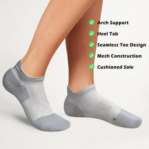 Miniatura 6 de Gonii Ankle Socks Womens Running No Show Socks Compression Athletic Low Socks 5-Pairs