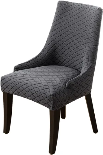 Funda para silla de comedor de tela jacquard, funda para silla de respaldo de alta elasticidad, funda protectora de asiento para silla de comedor