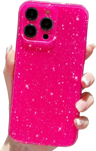 Miniatura 8 de OWLSTAR Bonita funda con purpurina para iPhone 15 Pro Max de 6.7 pulgadas, funda protectora suave y delgada para mujeres y niñas (verde alpino)